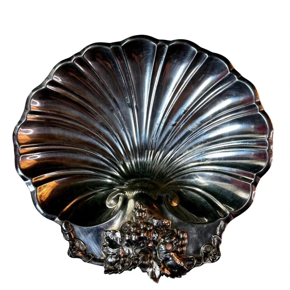 Sheridan Silverplate Shell Bowl Relish Tray Set‎ Reed & Barton Vintage Ornate